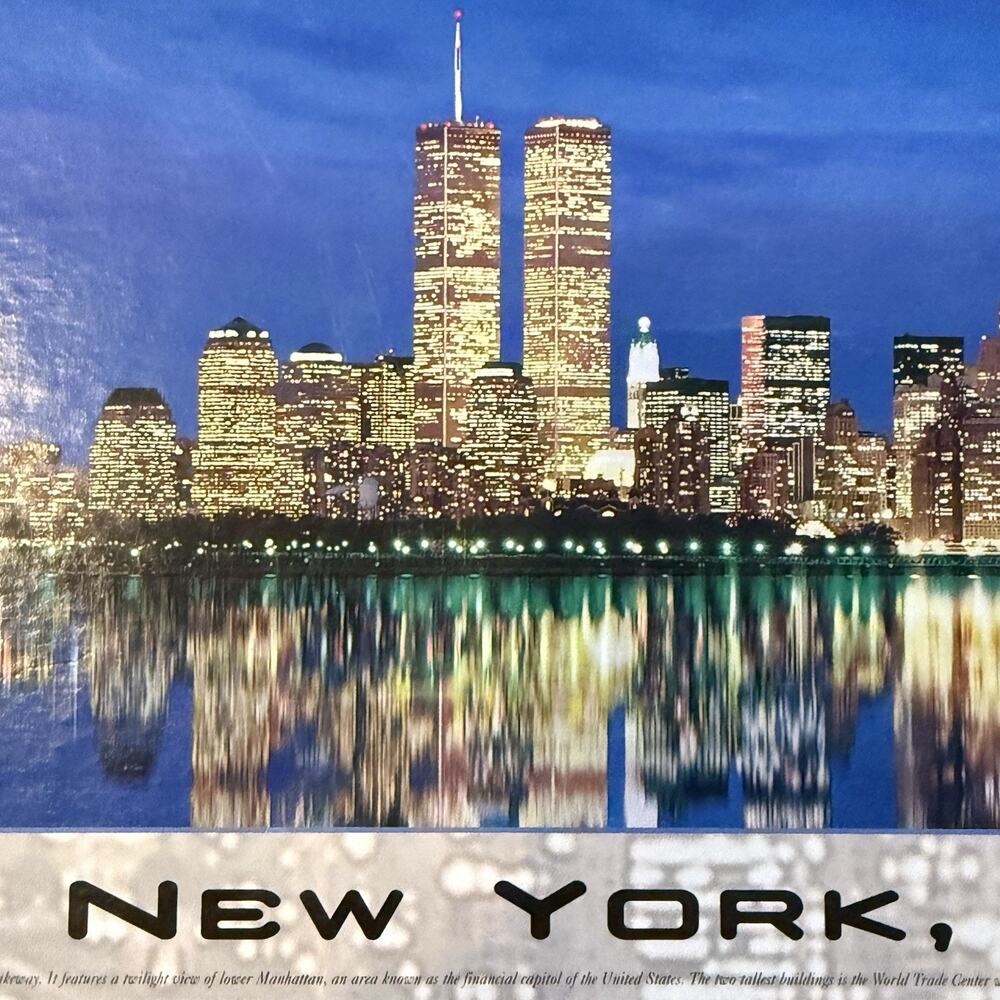 Vtg New York, New York Panoramic 750 Pcs. Puzzle Buffalo Games 2006 Twin Towers